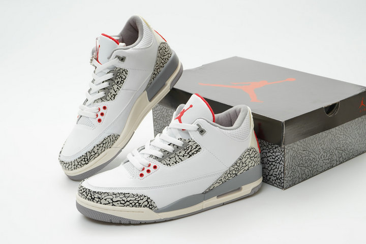 Nike Chaussures Air Jordan 3 Retro Blanc Cement Reimagined